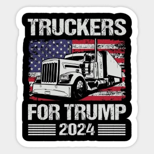 Truckers For Trump 2024 Sticker